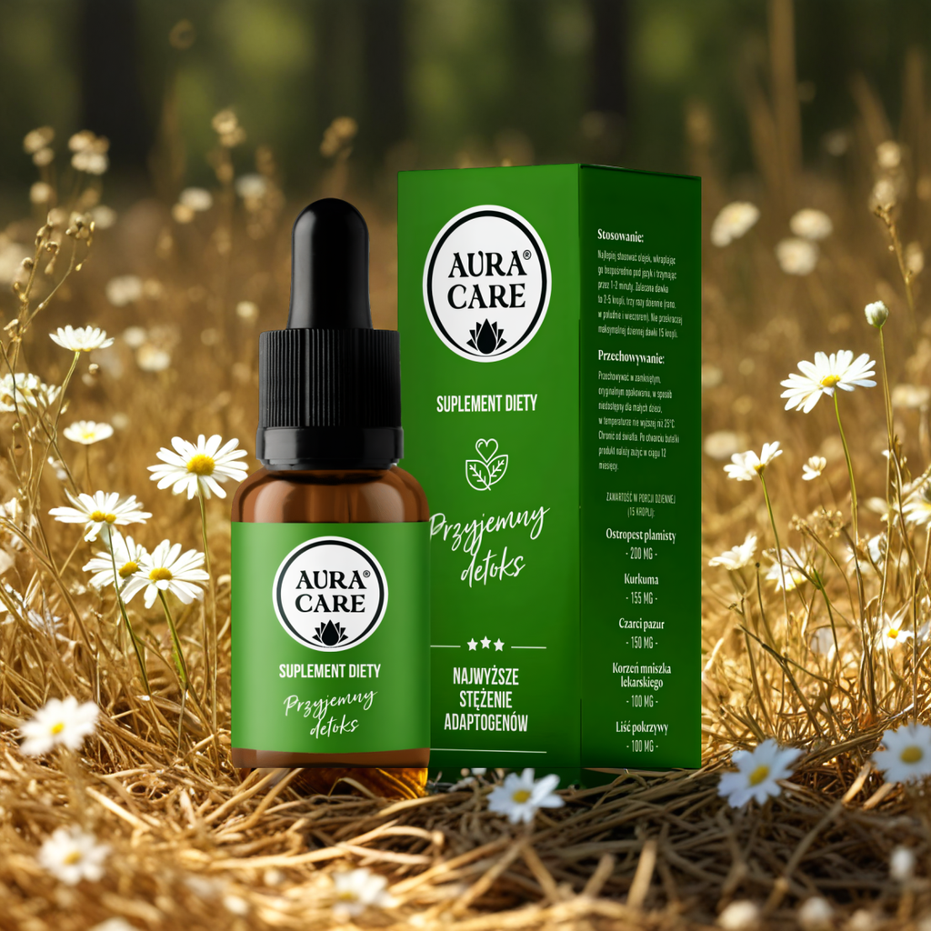 Przyjemny detoks Aura Care - Naturalne oczyszczenie organizmu - 15 ml (około 400 kropli)