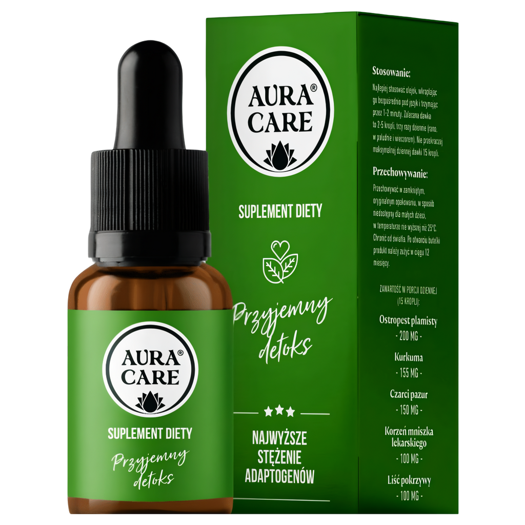 Przyjemny detoks Aura Care - Naturalne oczyszczenie organizmu - 15 ml (około 400 kropli)