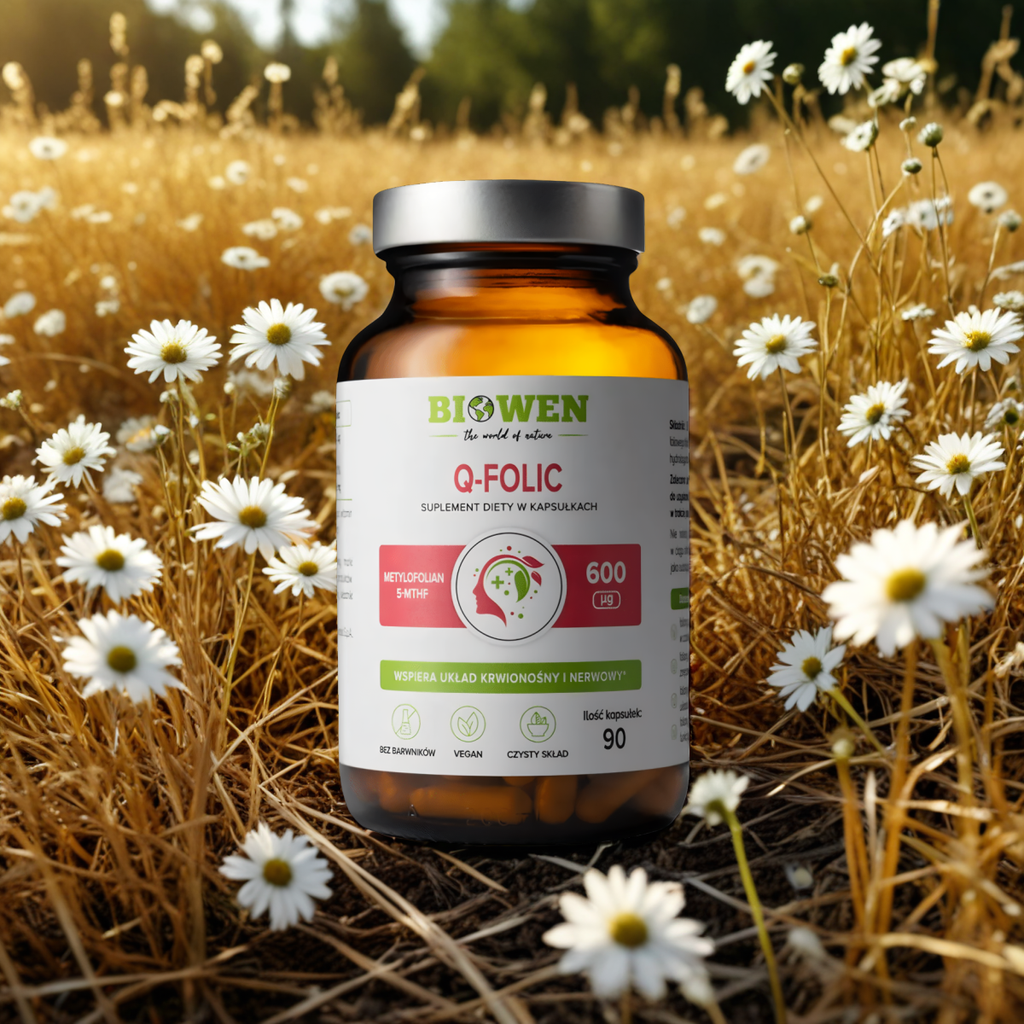 Q-folic Biowen - Metylowany kwas foliowy - 90 kapsułek
