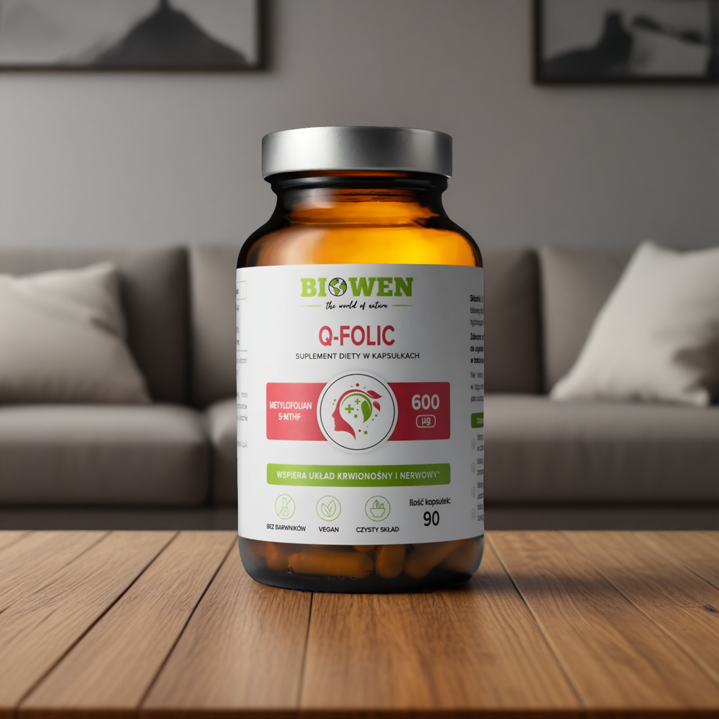 Q-folic Biowen - Metylowany kwas foliowy - 90 kapsułek