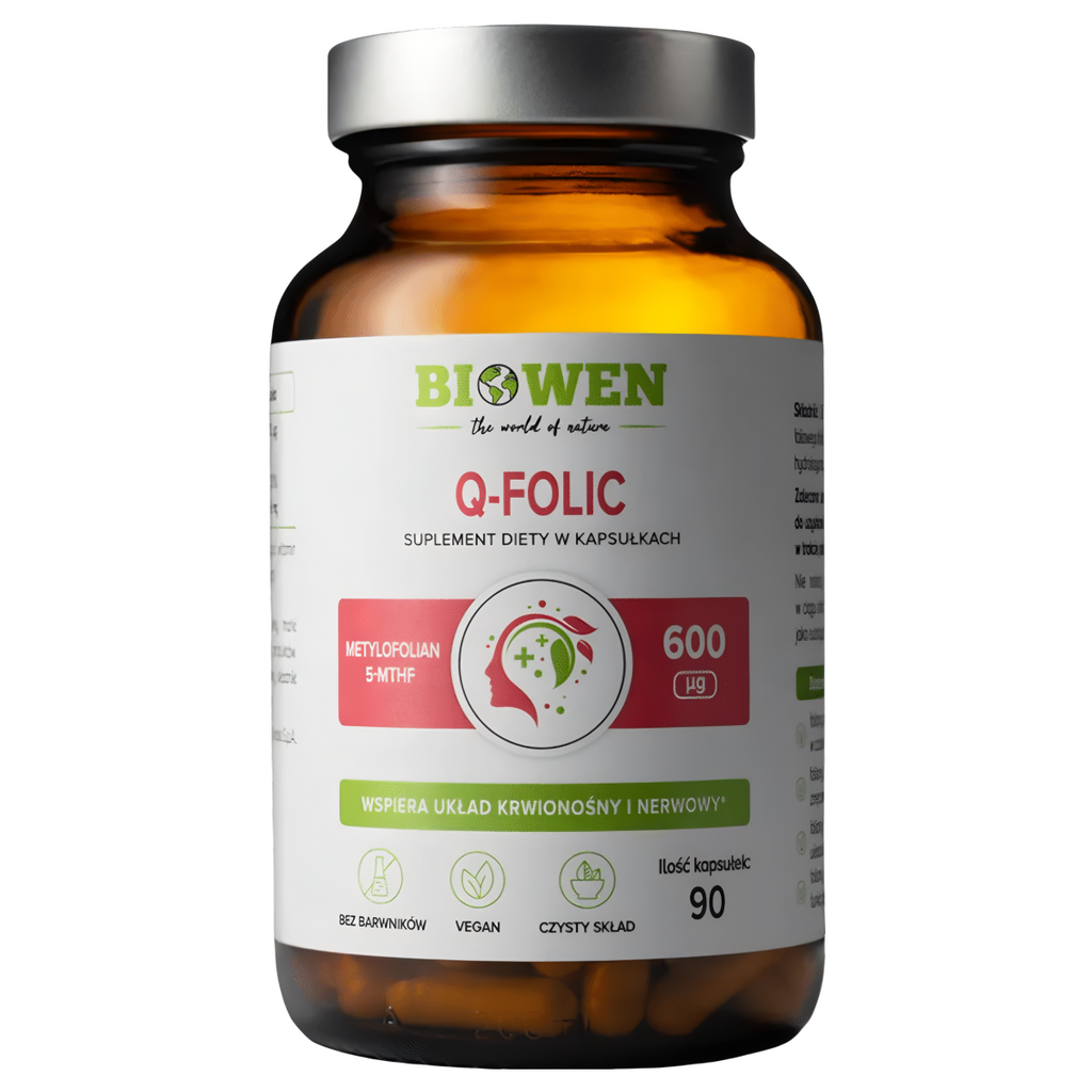 Q-folic Biowen - Metylowany kwas foliowy - 90 kapsułek