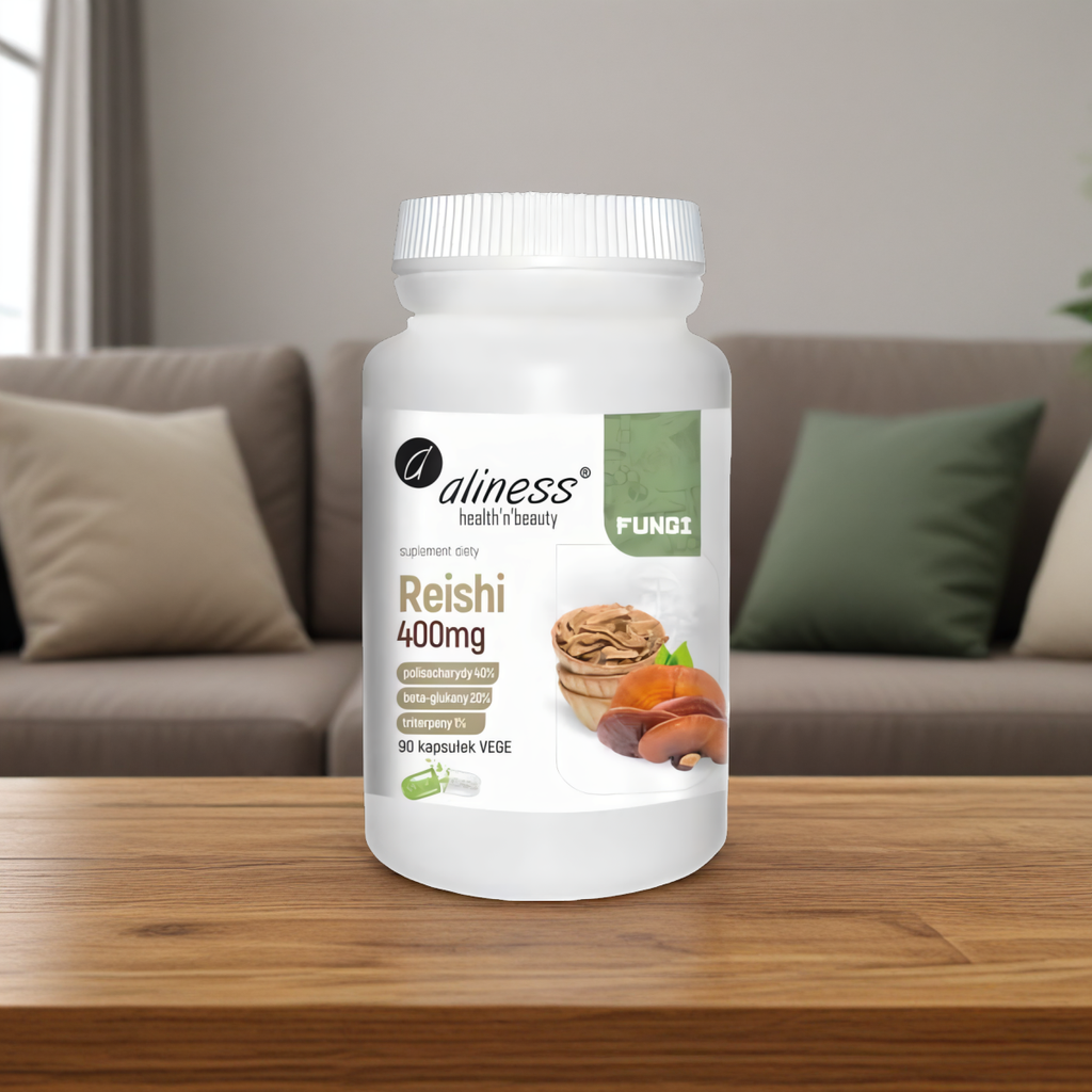 Reishi 400 mg Aliness - Wzmacnia organizm - 90 kapsułek