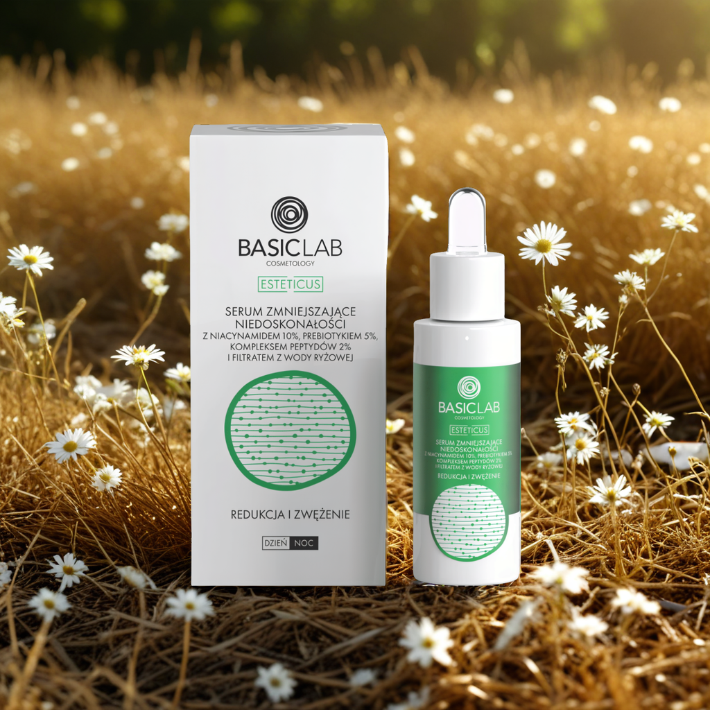 Serum zmniejszające niedoskonałości BASICLAB - Redukcja i Zwężenie - 30 ml