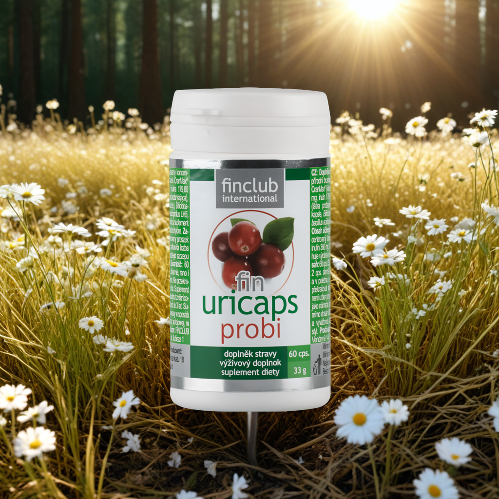 Uricaps probi Finclub - Ekstrakt z żurawiny, inulina, probiotyki - 60 kapsułek