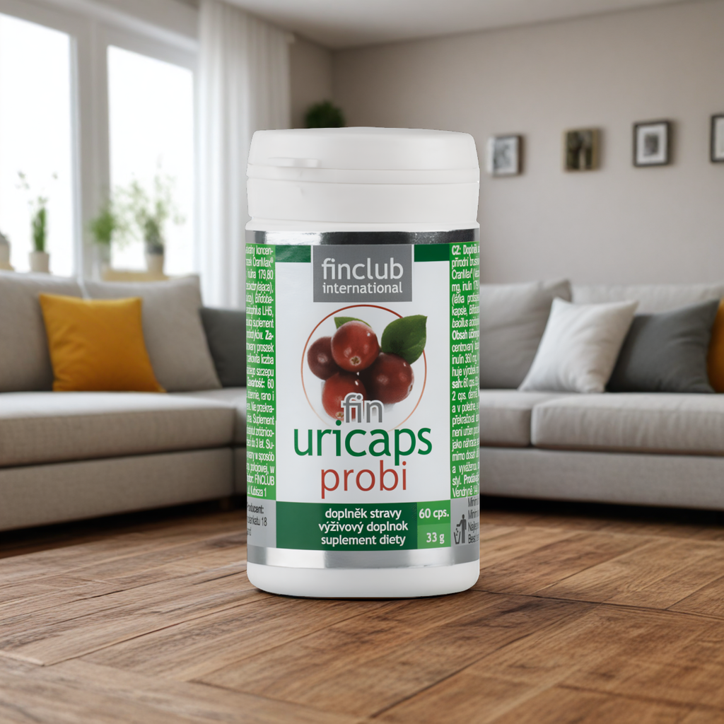 Uricaps probi Finclub - Ekstrakt z żurawiny, inulina, probiotyki - 60 kapsułek