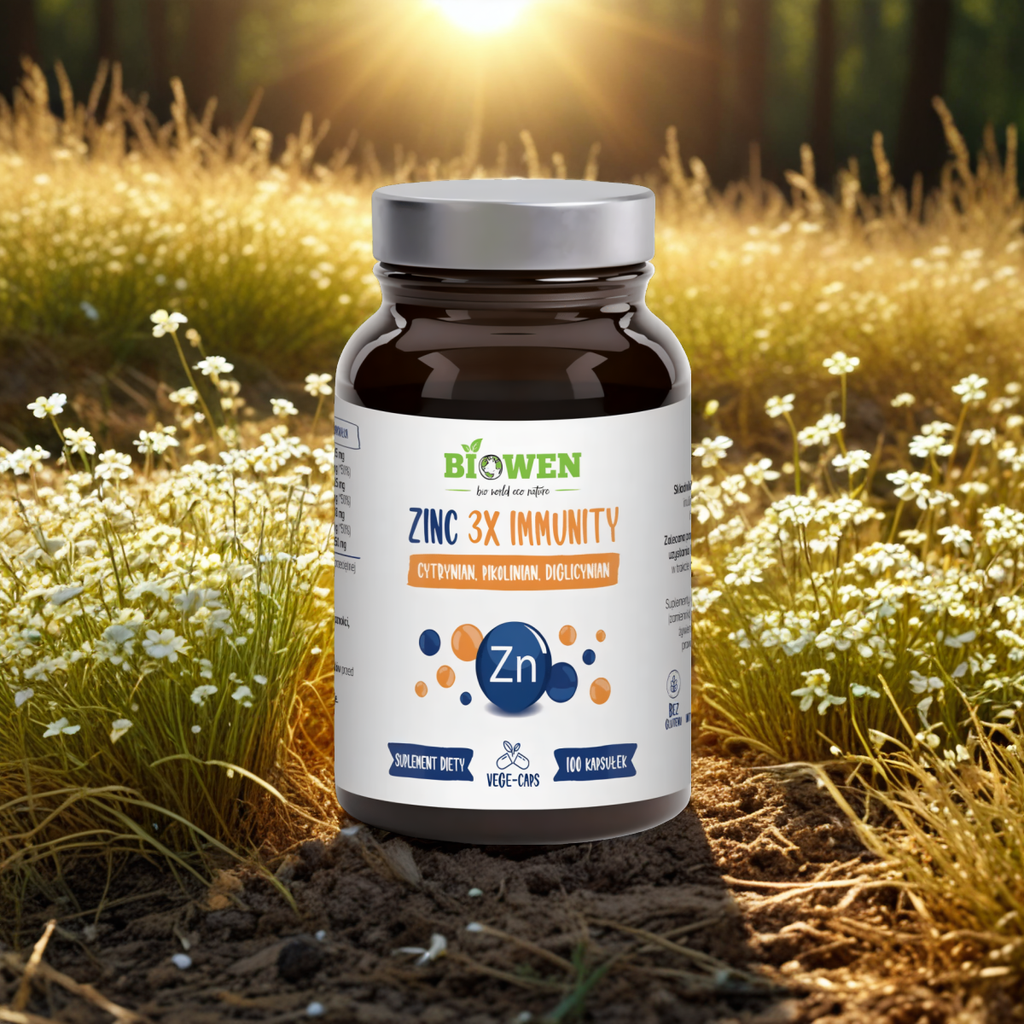 Zinc 3x Immunity Biowen - Cynk Complex - 100 kapsułek